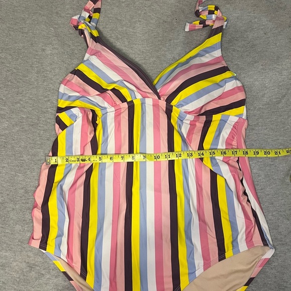 Isabel Maternity by Ingrid & Isabel Stripped Bathing Suit - Picture 1 of 4